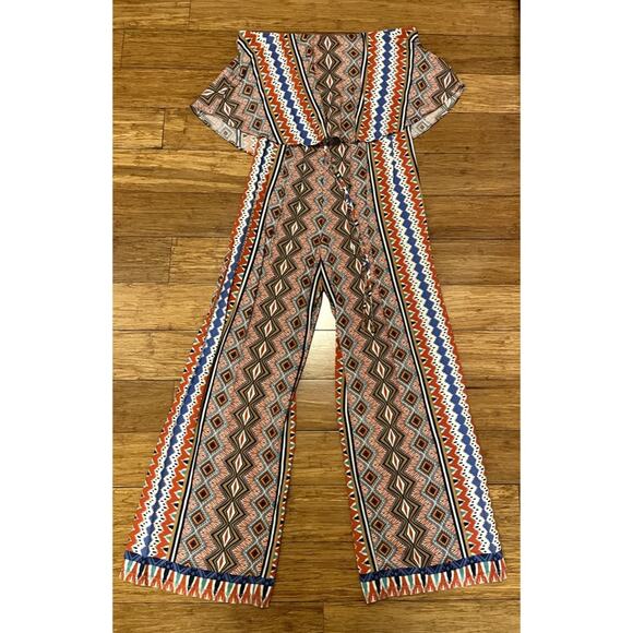 City Triangles Women Strapless Boho Jumpsuit Size: M Multicolor Summer Perfect - Picture 1 of 3
